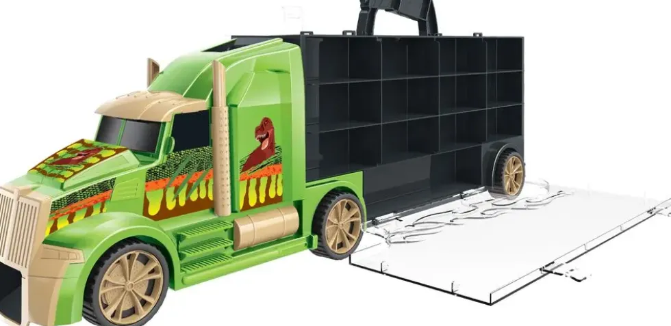 CAMION TRANSPORTEUR DINOSAURES