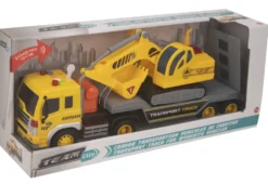 CAMION TRANSPORTEUR VEHICULES DE CHANTIER 1:16