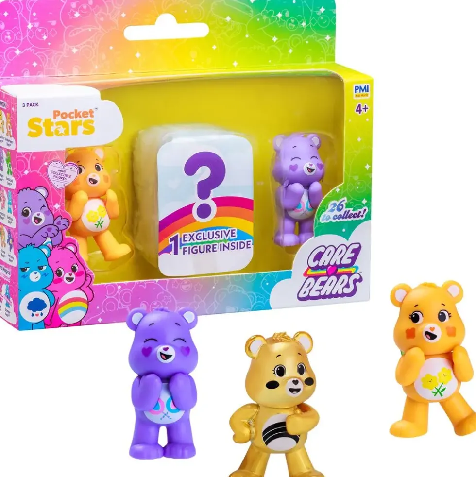 CARE BEARS - PACK 3 MINI FIGURINES DE 5 CM 1 SURPRISE