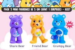 CARE BEARS - PACK 3 MINI FIGURINES DE 5 CM 1 SURPRISE