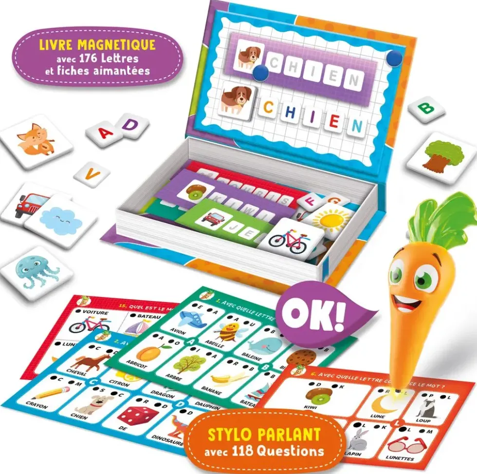 CAROTINA - STYLO PARLANT ET JOUETS MAGNETIQUES 2 EN 1