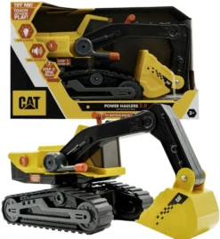 CATERPILAR - POWER HAULERS 2,0 EXCAVATRICE PLASTIQUE 30 CM SONS, LUMIERES ET DETECTEUR MOUVEMENT