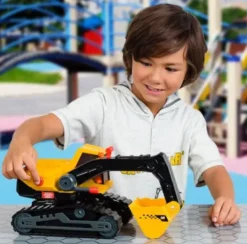 CATERPILAR - POWER HAULERS 2,0 EXCAVATRICE PLASTIQUE 30 CM SONS, LUMIERES ET DETECTEUR MOUVEMENT
