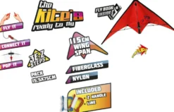 CERF-VOLANT POP UP ACROBATIQUE TRY 115 CM ROUGE
