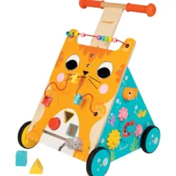 CHARIOT MULTI-ACTIVITES CHAT -EN BOIS