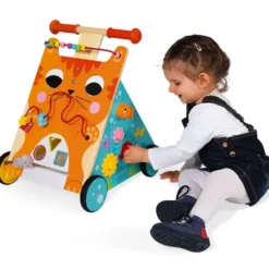 CHARIOT MULTI-ACTIVITES CHAT -EN BOIS