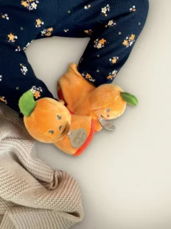 CHAUSSONS CITROUILLE ORANGE - 0 A 6 MOIS