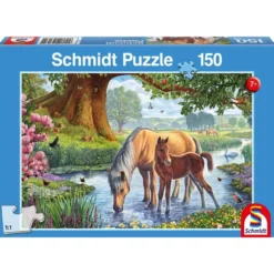 CHEVAUX DANS LE RUISSEAU PUZZLE 150 PIECES
