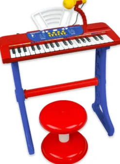 CLAVIER ELECTRONIQUE DE 37 TOUCHES AVEC MICRO, PIEDS ET TABOURET - 7 SONS