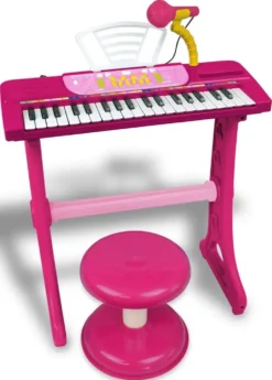 CLAVIER ELECTRONIQUE DE 37 TOUCHES AVEC MICRO PIEDS ET TABOURET7 SONS