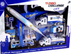 COFFRET AEROPORT 11 PIECES AVION 26 CM ET ACCESSOIRES