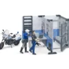 COFFRET BWORLD STATION DE POLICE AVEC MOTO