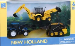 COFFRET 3 ENGINS NEW HOLLAND DIE CAST WINDOW BOX