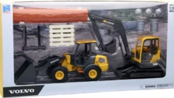 COFFRET 2 ENGINS T.P. VOLVO 1/18° AVEC ACCESSOIRES