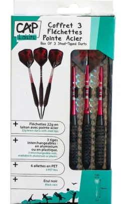 COFFRET 3 FLECHETTES POINTE ACIER