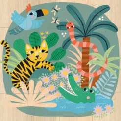 COFFRET PUZZLES EN BOIS 3X16 PIECES TERRE - MER - CIEL