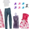 COFFRET 5 TENUES POUR POUPEE MANNEQUIN