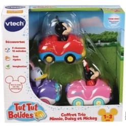 COFFRET VEHICULE TRIO MINNIE/MICKEY - CABRIO MINNIE + CABRIO DAISY + CABRIO MICKEY
