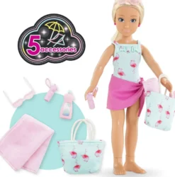 COROLLE GIRLS - POUPEE - COFFRET VALENTINE A LA PLAGE - COROLLE VETEMENTS 28 CM