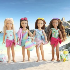 COROLLE GIRLS - POUPEE - COFFRET VALENTINE A LA PLAGE - COROLLE VETEMENTS 28 CM