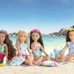 COROLLE GIRLS - POUPEE - COFFRET VALENTINE A LA PLAGE - COROLLE VETEMENTS 28 CM