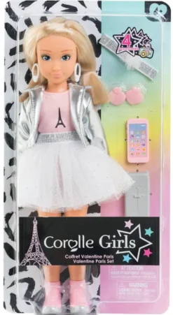 COROLLE GIRLS - POUPEE MANNEQUIN - COFFRET VALENTINE FASHION WEEK PARIS - COROLLE VETEMENTS 28 CM