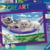 CREART KIDS18X24CMCHATON DANS LE HAMAC