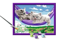 CREART KIDS18X24CMCHATON DANS LE HAMAC