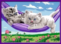 CREART KIDS18X24CMCHATON DANS LE HAMAC