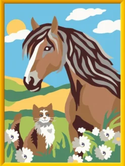 CREART KIDS - 13X18 CM - CHEVAL ET SOLEIL