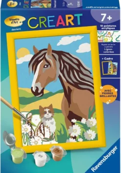 CREART KIDS - 13X18 CM - CHEVAL ET SOLEIL
