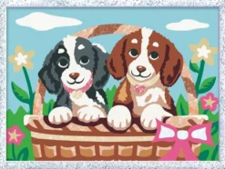 CREART KIDS - 18X24CM - CHIOTS DANS PANIER