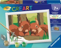CREART KIDS - 13X18CM - ECUREUILS EN FORET