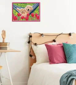 CREART KIDS31X21CMLABRADORS ET TULIPES