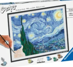 CREART - PEINTURE PAR NUMERO - 30 X 40 CM - VAN GOGH LA NUIT ETOILEE