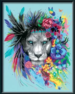 CREART - PEINTURE PAR NUMERO - 24 X 30 CM - BOHO LION