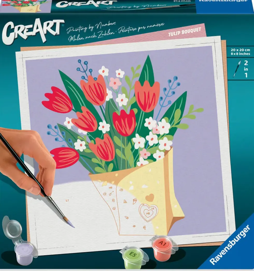 CREART - 20X20CM - BOUQUET DE TULIPES