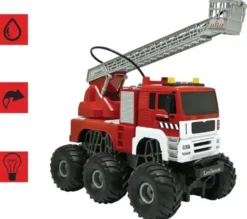 CROSSLANDER® PRO CAMION DE POMPIERS TÉLÉCOMMANDÉ AVEC EFFETS SONORES ET LUMINEUX