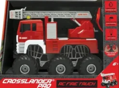 CROSSLANDER® PRO CAMION DE POMPIERS TÉLÉCOMMANDÉ AVEC EFFETS SONORES ET LUMINEUX