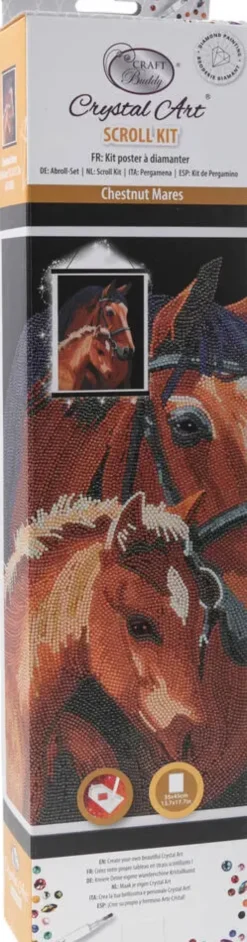 CRYSTAL ART - KIT POSTER A DIAMANTER 35 X 45 CM - CHEVAUX