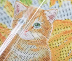 CRYSTAL ART KIT TABLEAU BRODERIE DIAMANT 30X30CM CHAT ET CIT