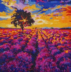 CRYSTAL ART -LAVANDE -KIT TABLEAU BRODERIE DIAMANT 30X30CM