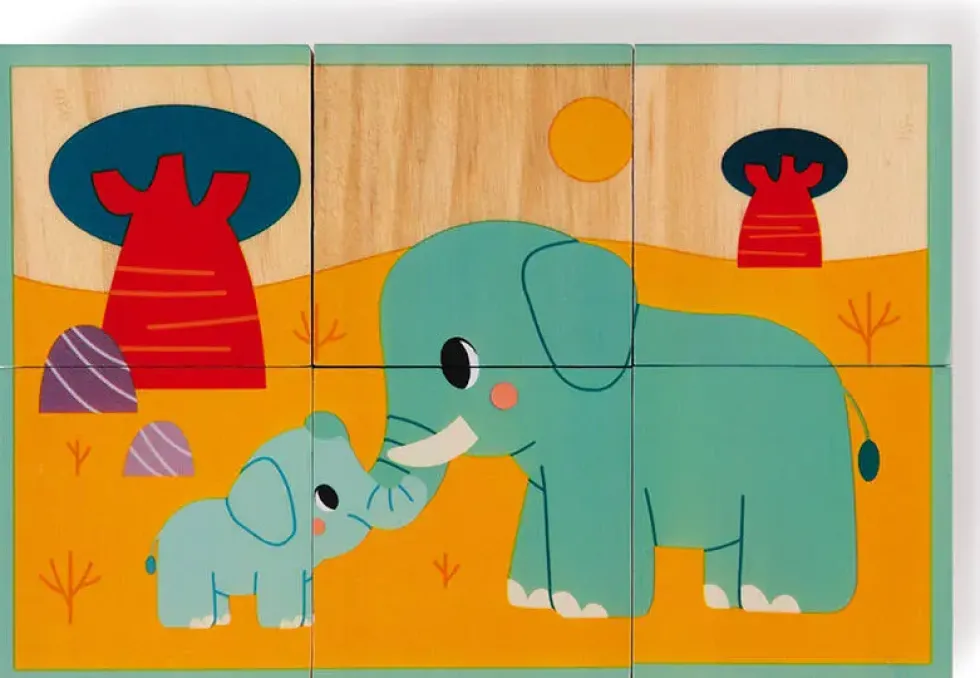 CUBES EN BOIS ANIMAUX