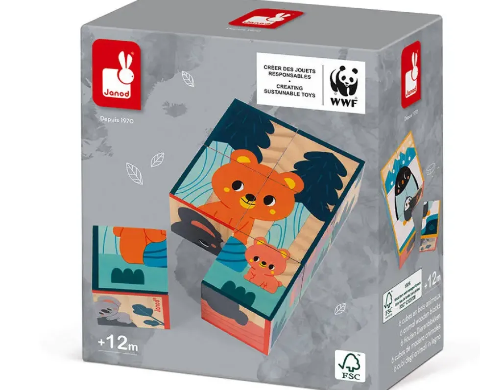 CUBES EN BOIS ANIMAUX