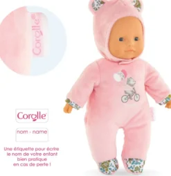 CŒUR OURS ROSE - COROLLE MON DOUDOU