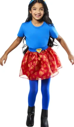 DC COMICS - DEGUISEMENT JUPE TUTU + SERRE-TETE SUPERGIRL - TAILLE UNIQUE 5-8 ANS