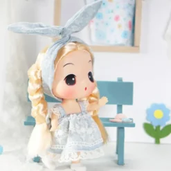 DDUNG - POUPEE ROBE BLEUE 18 CM