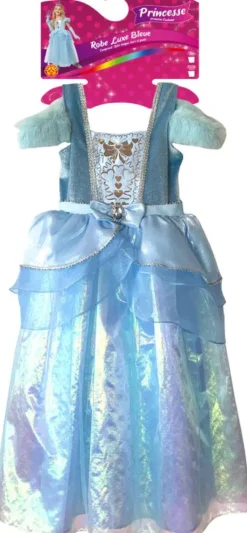 DEGUISEMENT LUXE PRINCESSE BLEUE TAILLE 7-8 ANS