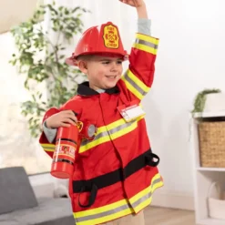 DEGUISEMENT POMPIER+ ACCESSOIRES TAILLE 3-6 ANS