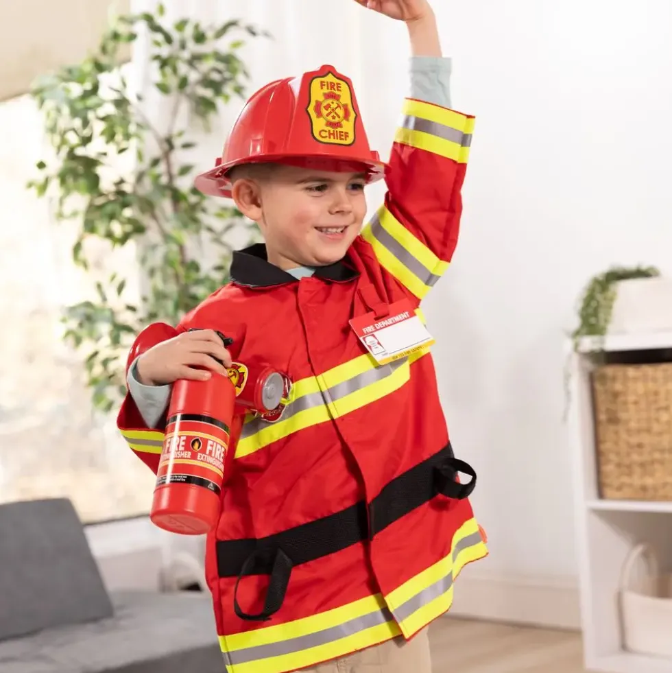 DEGUISEMENT POMPIER+ ACCESSOIRES TAILLE 3-6 ANS